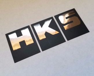 HKS Sticker autocollant vinyle racing turbo power Flat Black Black chrome autres couleurs