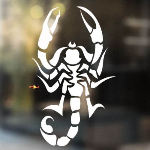 Autocollant Vinyle Universel Style Tribal Art Scorpion