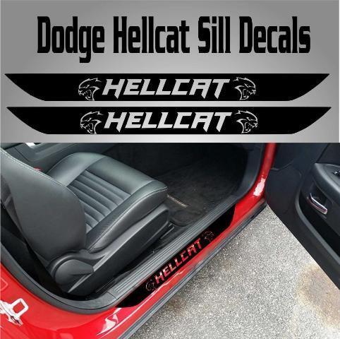 Autocollants de Seuil de Porte Hellcat Protecteur pour Dodge Challenger 2015-2017