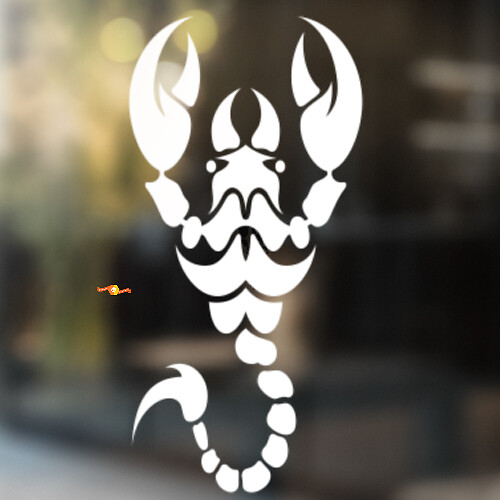 Autocollant Vinyle Universel Scorpion Art