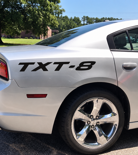 Lettrage d'Aile TXT-8 Paire d'Autocollants Vinyle pour Aile Arrière Dodge Charger 2023