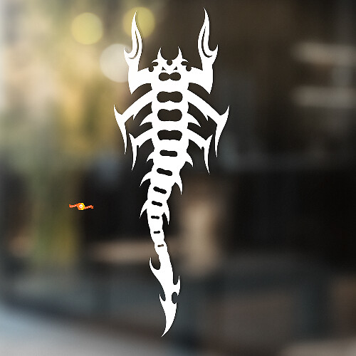 Autocollant Vinyle Universel Style Tribal Scorpion de Feu
