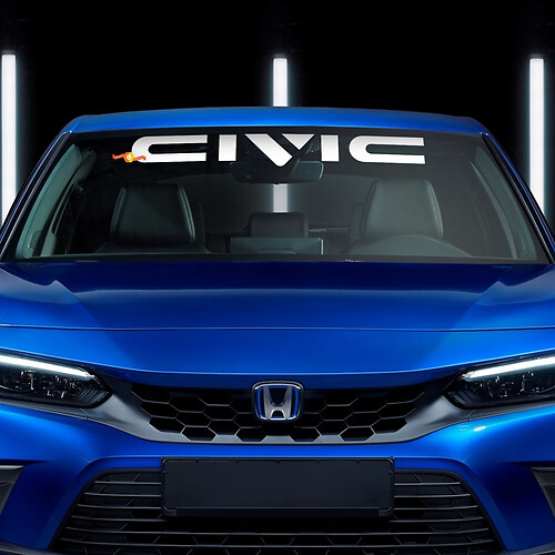 Autocollant vinyle pour pare-brise Honda Civic
