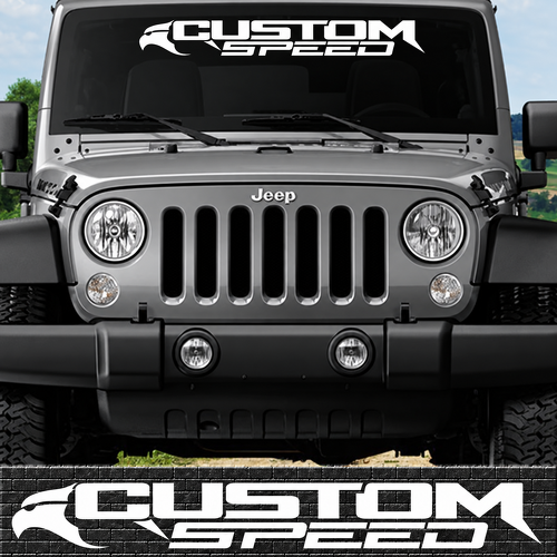 CUSTOM Speed Bird Banner — Autocollant en vinyle (pare-brise)