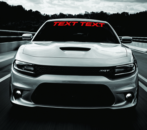 Scat Pack Style TEXT TEXT Banner — Autocollant vinyle (pare-brise) pour Dodge Charger 2015-2018