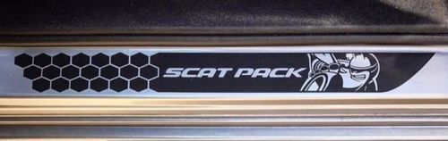 Kit de décalcomanies en vinyle pour seuil de porte style nid d'abeille Scat Pack pour Dodge Challenger 2015-2018