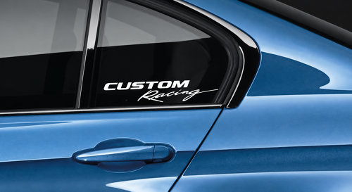 CUSTOM Racing Lettering Pair Vitre latérale Autocollant vinyle — Hellcat Style