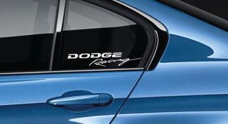 Dodge Racing Sticker autocollant logo Mopar Racing HEMI Hellcat New USA Paire