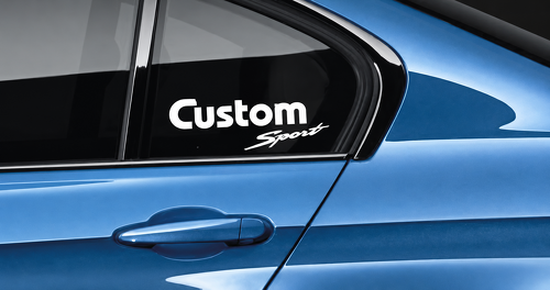 Custom Sport Lettering Pair — Autocollant vinyle (vitre latérale) pour Dodge Ram 1500