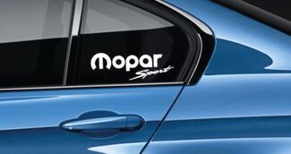 Mopar Sport Sticker Autocollant Mopar Racing Hellcat Ram Hemi SRT USA Paire