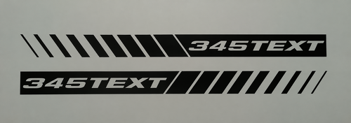 345 Hemi SRT8 Style Custom TEXT Strobe Pair — Autocollant vinyle (capot) pour Dodge Charger