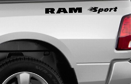 Autocollant Vinyle Latéral Style Personnalisé Ram Sport pour Dodge Ram 3500