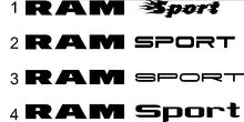 1500 2500 Dodge Ram Sport Vinyl Stickers Stickers personnalisés logo mopar 5.7 L Rebel RT №4 2