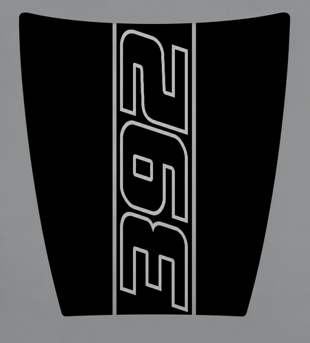 392 Scat Pack Daytona Style Outline — Autocollant vinyle (capot) pour Dodge Charger 2015-2018