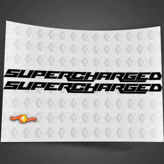 2 X Supercharged Hood SRT Dodge Charger Challenger autocollant autocollant