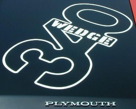 Autocollant Vinyle Callout Capot Wedge 340 Plymouth Duster 1971