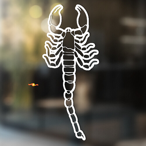 Autocollant en vinyle universel contour Scorpion du désert