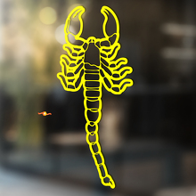 Autocollant en vinyle universel contour Scorpion du désert_4