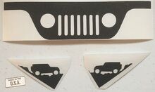 Autocollant Vinyle Pare-brise Calandre Jeep pour Jeep Wrangler_7
