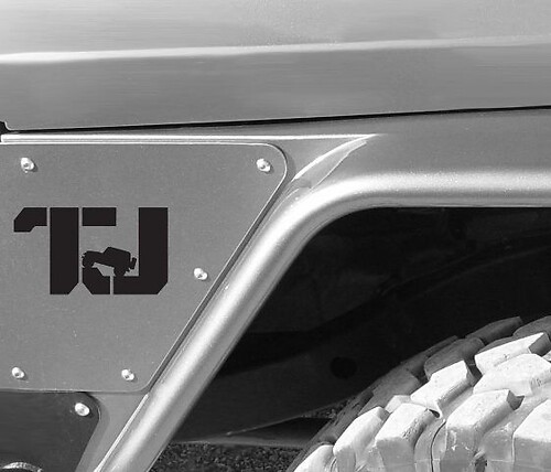 Autocollant vinyle universel silhouette Jeep logo TJ pour Jeep Wrangler