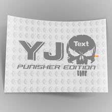 Autocollants vinyle édition Punisher personnalisés paire pour Jeep XJ 2
