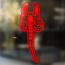 Scorpion du Désert avec Autocollant Vinyle Universel Contour_2