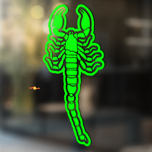 Scorpion du Désert avec Autocollant Vinyle Universel Contour_3