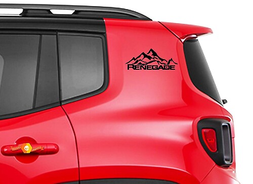 Autocollant en vinyle pour porte Ensemble de graphiques latéraux 2 pour Jeep Renegade