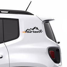 Autocollant vinyle personnalisé Montagnes Graphic 2 pour Jeep Renegade 3