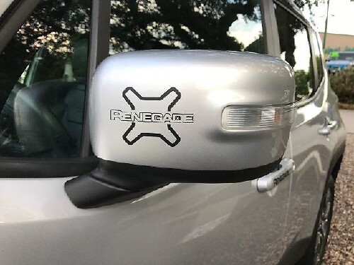 2pcs RENEGADE Vinyle Miroir Sticker Autocollant Graphique JEEP RENEGADE Type1