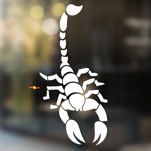 Autocollant vinyle universel Scorpion au museau relevé