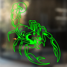 Sticker Autocollant Vinyle Universel Contour Scorpion Queue Relevée_2