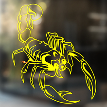 Sticker Autocollant Vinyle Universel Contour Scorpion Queue Relevée_4