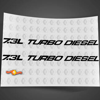 Autocollants de fenêtre de capot diesel Turbo 7.3L pour Ford F250 F350