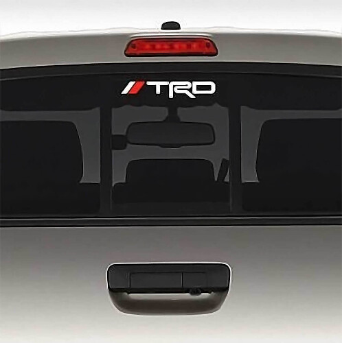 Autocollant vinyle de style TRD pour lunette arrière Toyota Tacoma Tundra