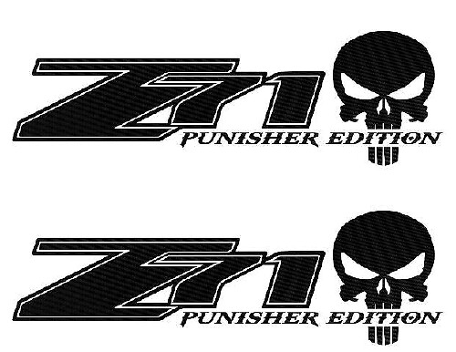 Autocollants vinyle latéraux édition Z71 Punisher pour Chevy Silverado