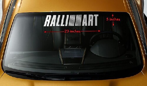 Autocollant autocollant vinyle style Ralliart pour pare-brise Mitsubishi