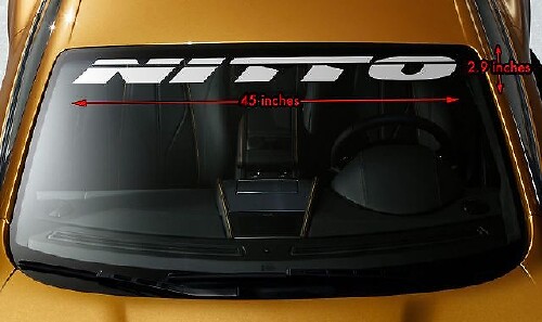 NITTO TIRES RACING OFFROAD Bannière pare-brise Premium Autocollant vinyle