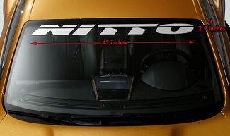 NITTO PNEUS RACING OFFROAD Premium Pare-Brise Bannière Vinyle Autocollant 45x2.9