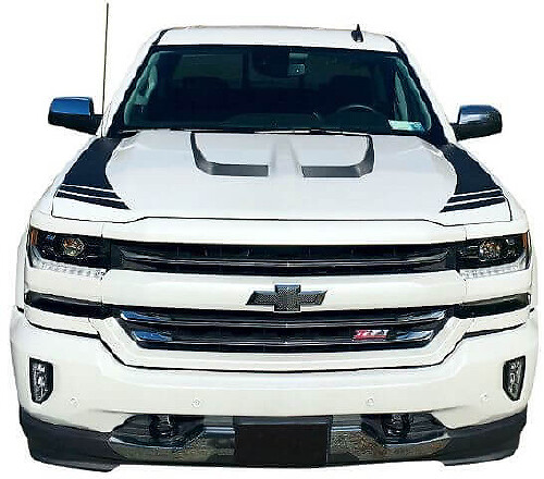 Bandes graphiques d'accent de capot 2016 2017 2018 Chevrolet Silverado 1500
