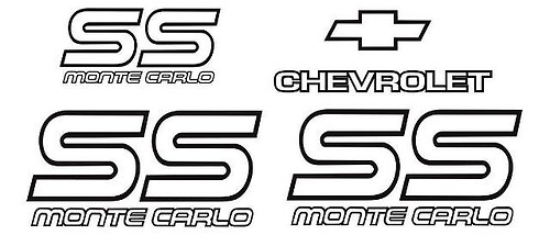 Monte Carlo SS 87 88 Restauration Vinyle Autocollants Kit Chevy Graphic
