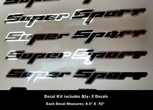 2 autocollants Super Sport décalcomanies Rally Sport Chevy Camaro Chevrolet SS WOW 0012
