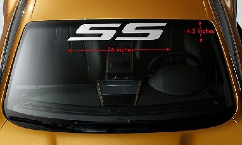 Bannière pare-brise SS Autocollant vinyle pour Chevrolet Camaro Impala Cobalt