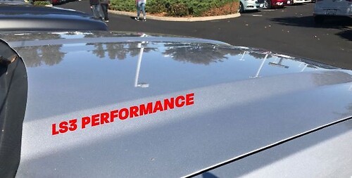 LS3 Performance capot vinyle autocollant autocollant Logo Corvette ZR1 Pontiac G8 Camaro SS GM rouge

