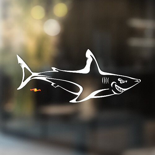 Autocollant Vinyle Universel Smiling Shark