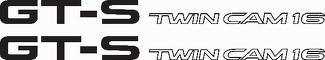 Autocollants en vinyle GT-S Twin Cam 16 AE86 - LOT de 2