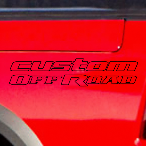 Ensemble de lettrage à contour Offroad personnalisé Autocollant en vinyle pour flanc de benne pour Dodge Ram 1500