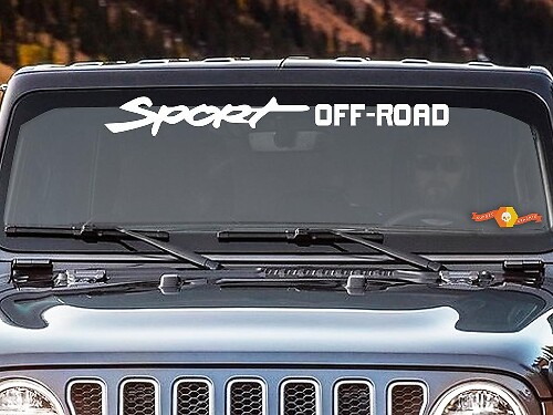 Autocollant vinyle de pare-brise Sport Off Road pour Jeep Wrangler
