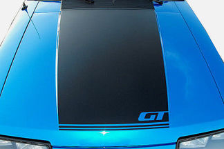 1979-1993 Ford Mustang GT Hood Stripe Decal Fox Body N'importe quelle couleur 80 81 91 92