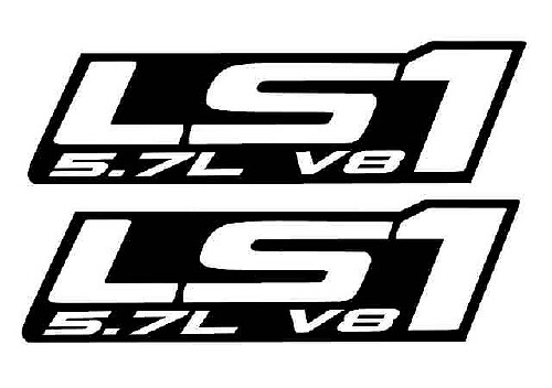 Paire d'autocollants en vinyle LS1 pour Chevy Camaro Corvette Trans Am
